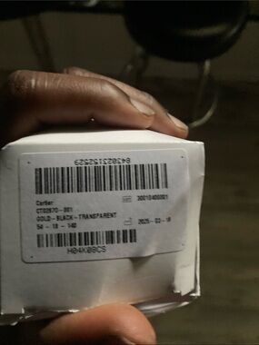 Cartier White Box with Black Label and Barcode